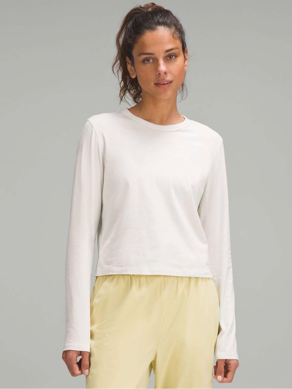 lululemon athletica Long-Sleeve Crew Tee in white